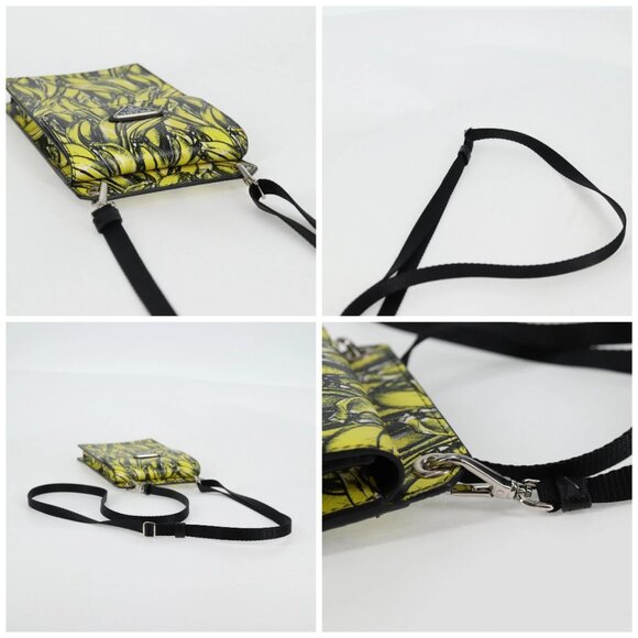 PRADA Smartphone Case Pouch Safiano Yellow 2ZH068 Auth 139022M - Picture 16 of 16